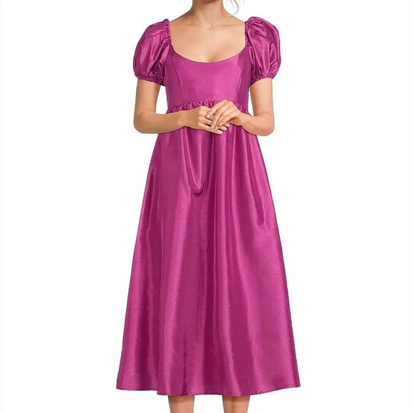 Hutch Dresses & Skirts - NEW NWT HUTCH Anthropologie Short Sleeve Marian Dress Midi Plum Medium